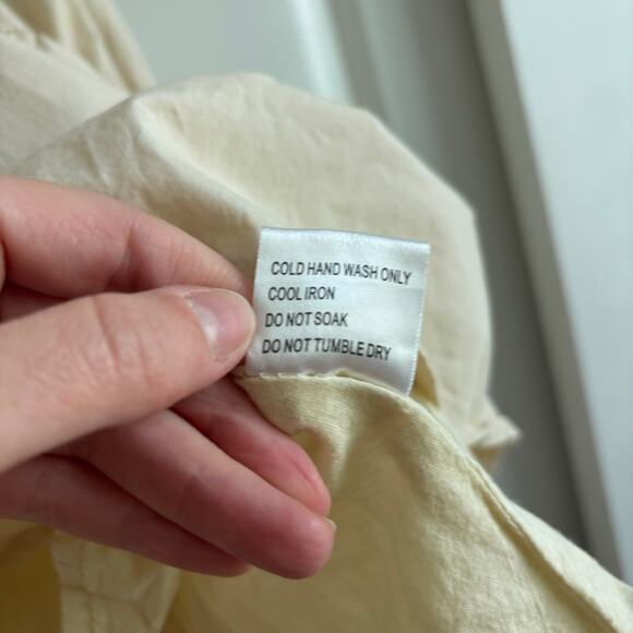 Princess Polly Daniela Mini Dress Sz XS Beige Milkmaid Prairie Babydoll - Picture 9 of 12